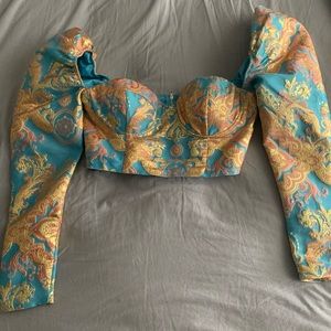 Stole The Show Top - Aqua/Combo